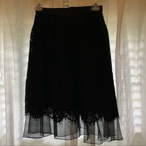 French Connection black midi skirt